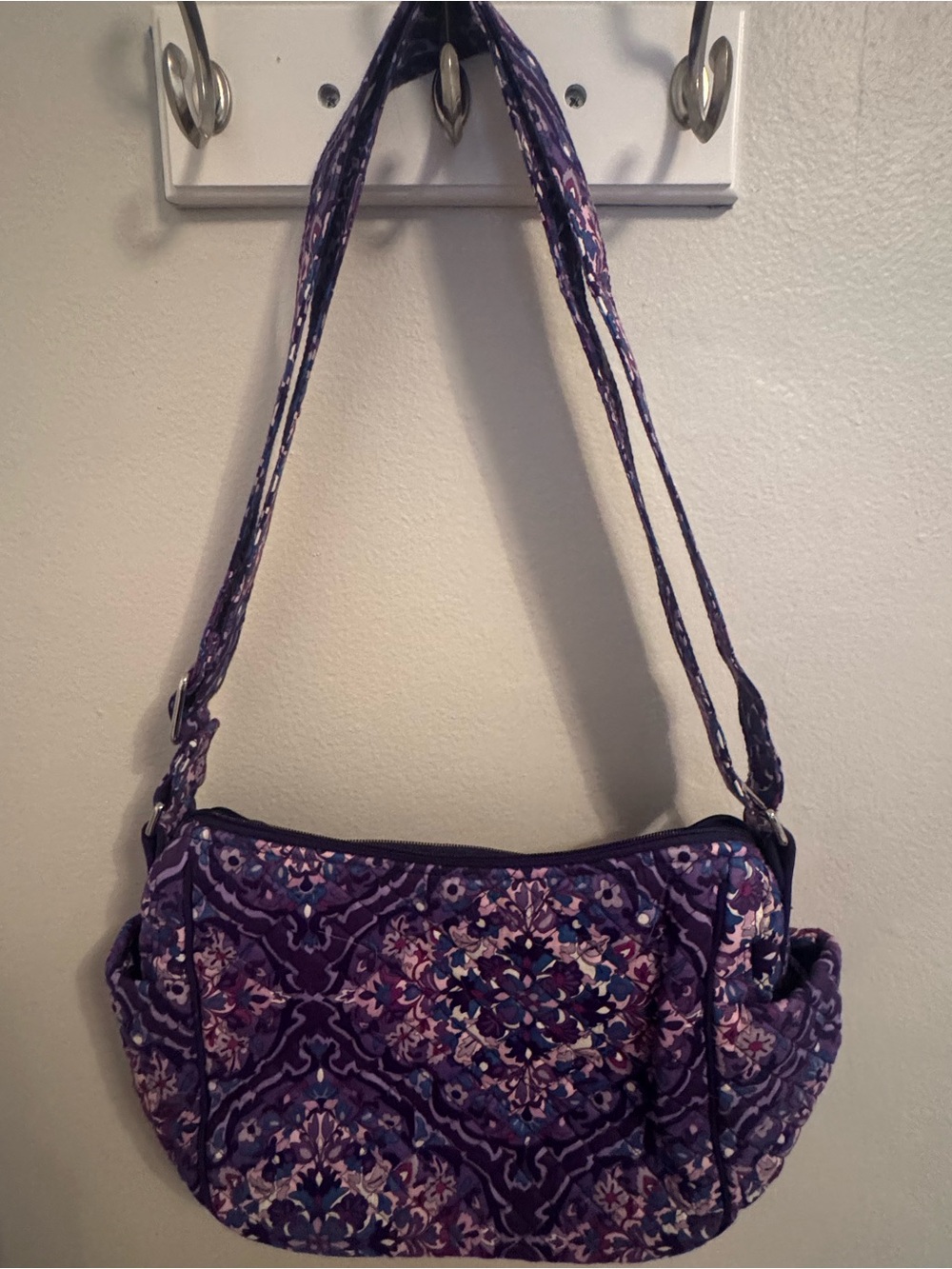Vera Bradley Iconic On the Go- "Regal Rosette" Floral Quilted Shoulder Bag